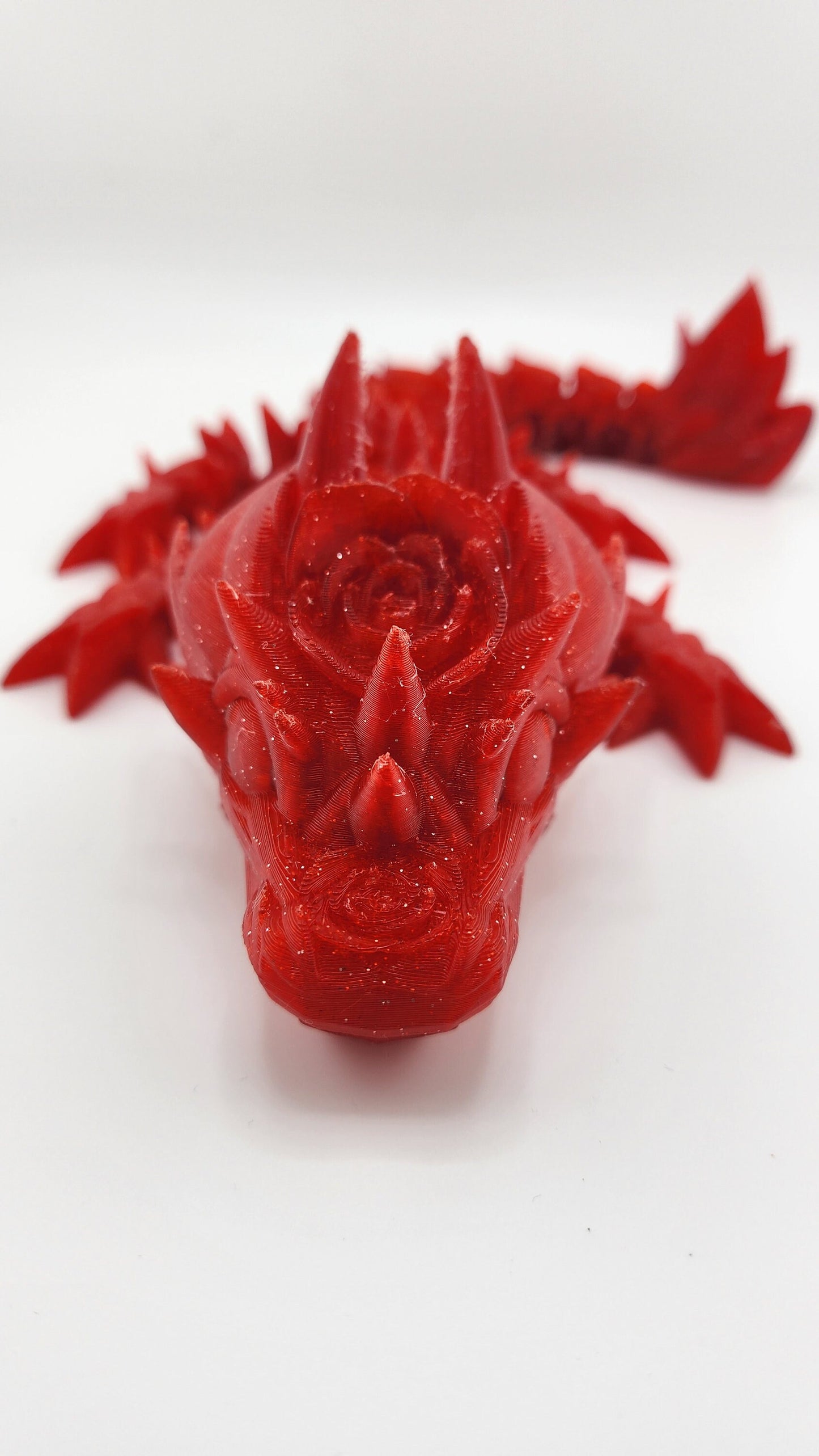 Rose Flexi Dragon | Fantasy Gift | Custom Colour | Unique Dragon | High-Quality PLA