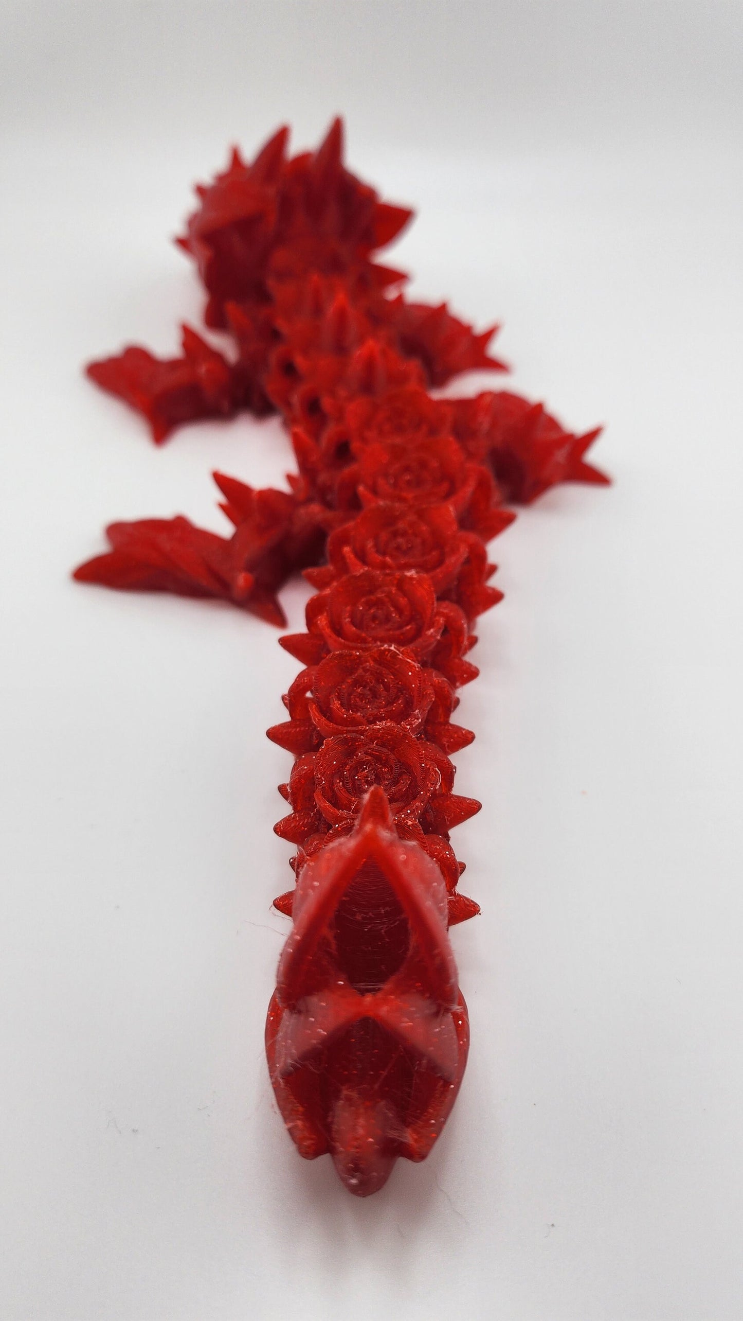 Rose Flexi Dragon | Fantasy Gift | Custom Colour | Unique Dragon | High-Quality PLA
