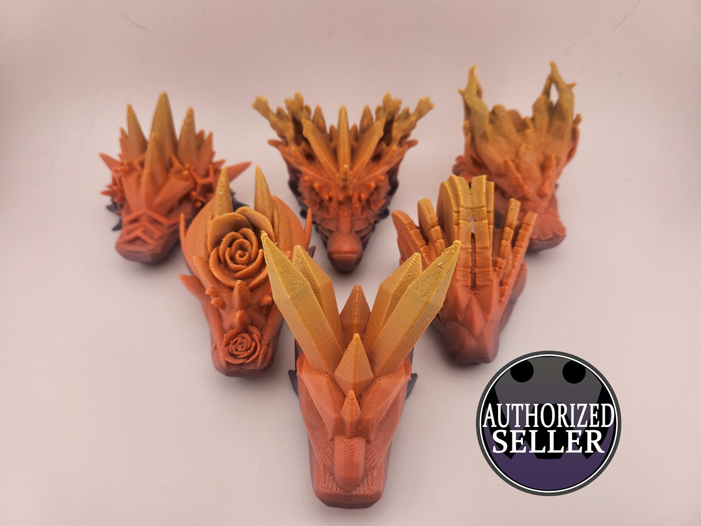 Dragon head keychains| Fantasy Gift | Custom Colour | Unique Dragon | High-Quality PLA