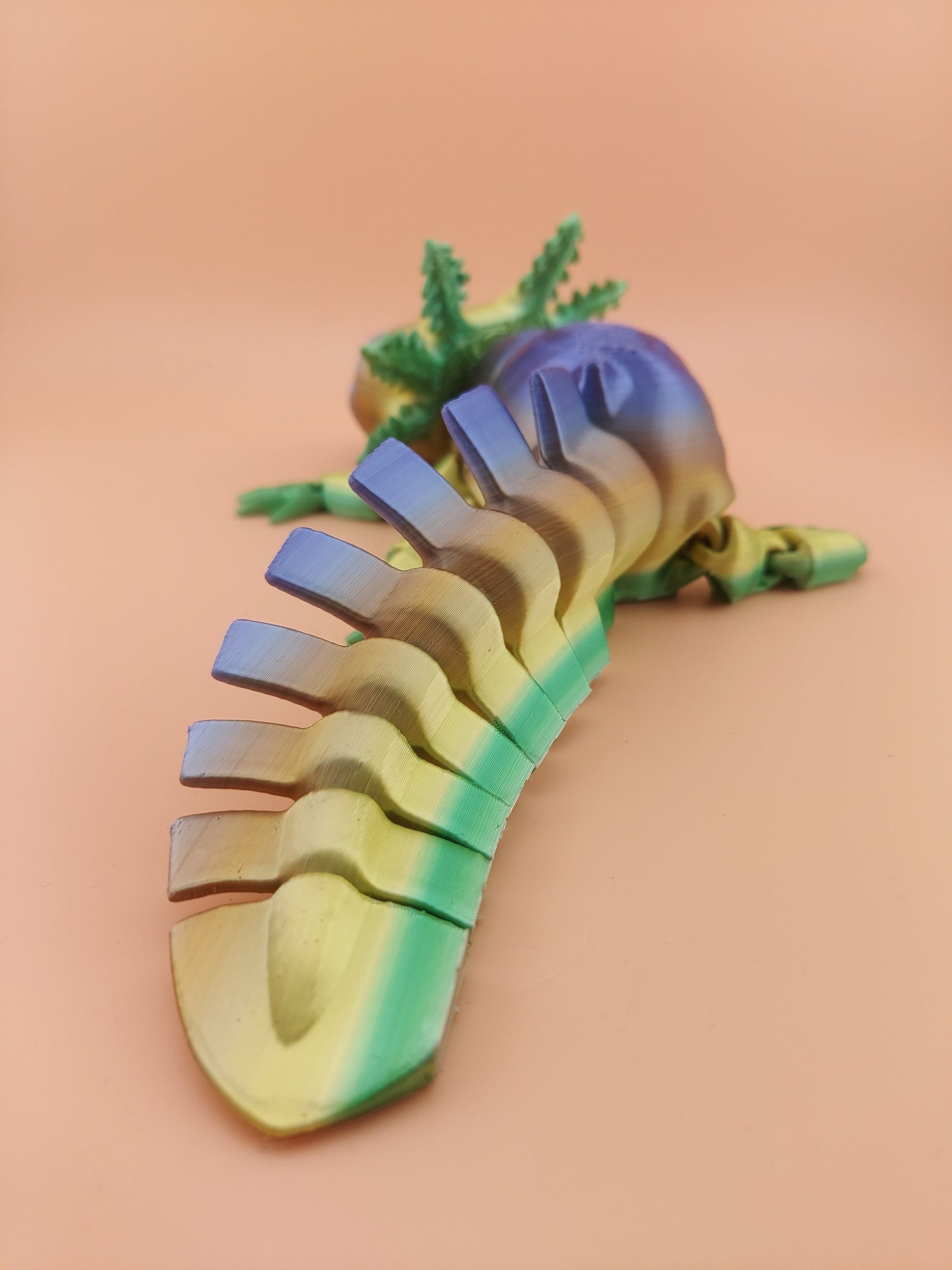 Flexible Axolotl | 3D Printed Cute Amphibian | Squishy Desk Companion | Novelty Stress Relief | Articulated Collectible | Articulated