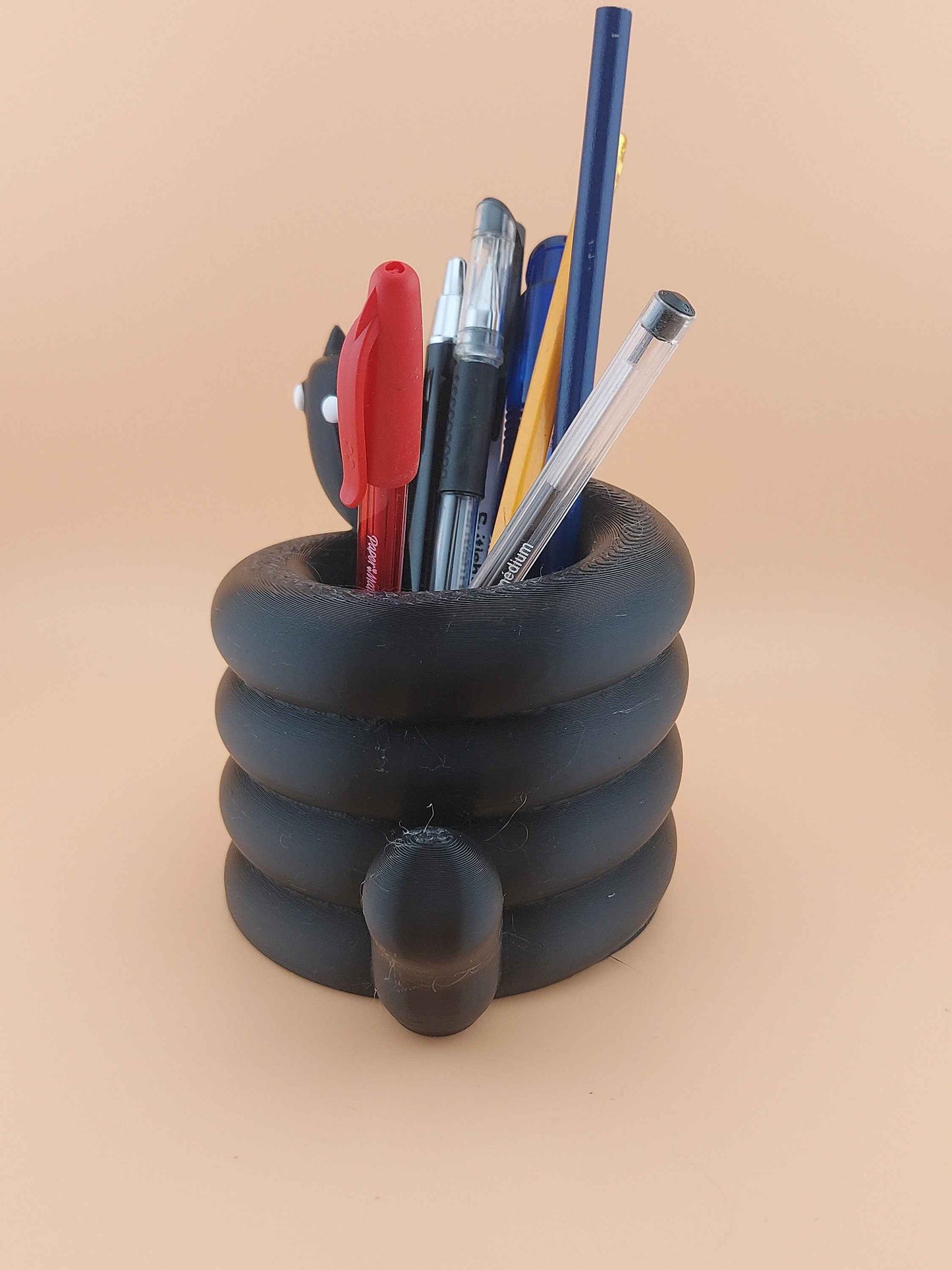 Cat Pen Pot | Unique 3D Printed Desk Organizer | Office Decor | Functional Art | Stationery Storage | Desk Accessory