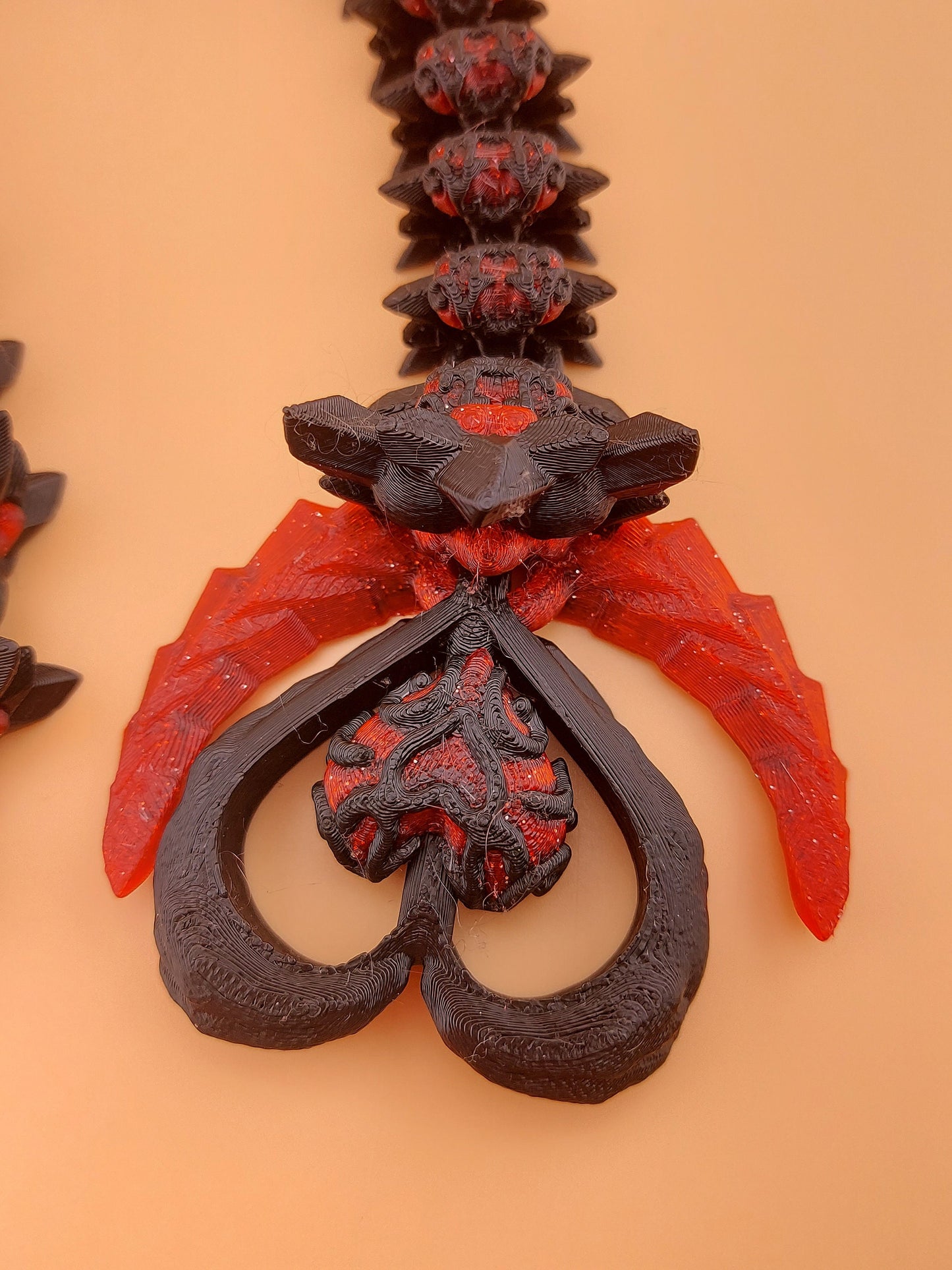 Heart Flexi Dragon | Fantasy Gift | Custom Colour | Unique Dragon | Valentines Day | Valentines