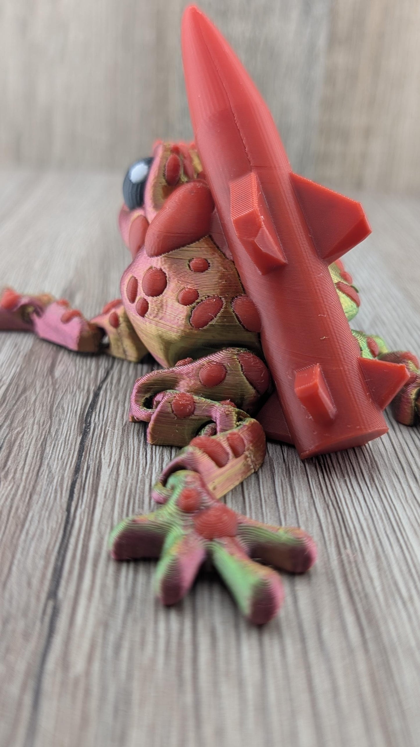 Missile Toad | Frog Flexi | Flexible Fidget | Stress relief