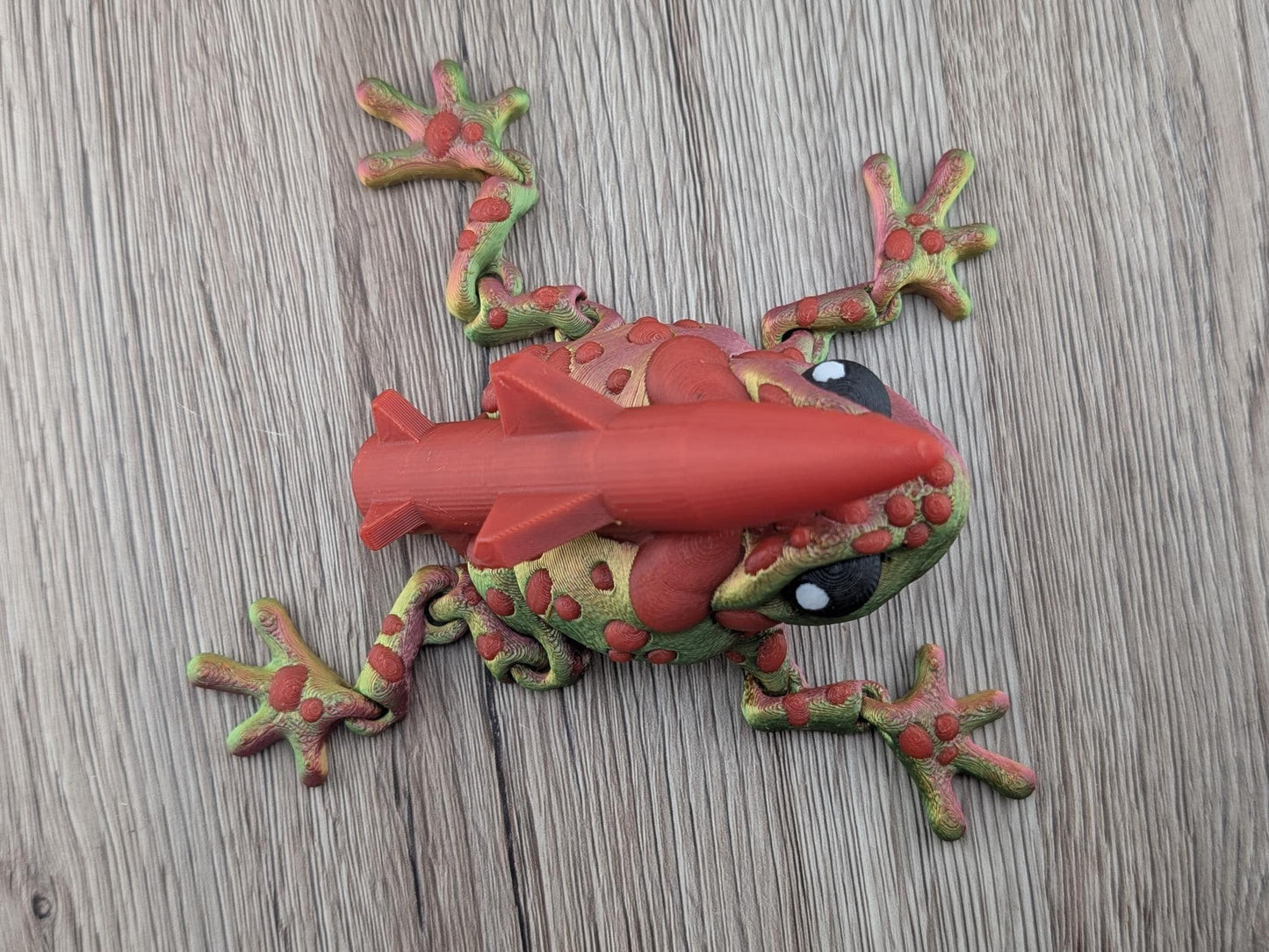 Missile Toad | Frog Flexi | Flexible Fidget | Stress relief