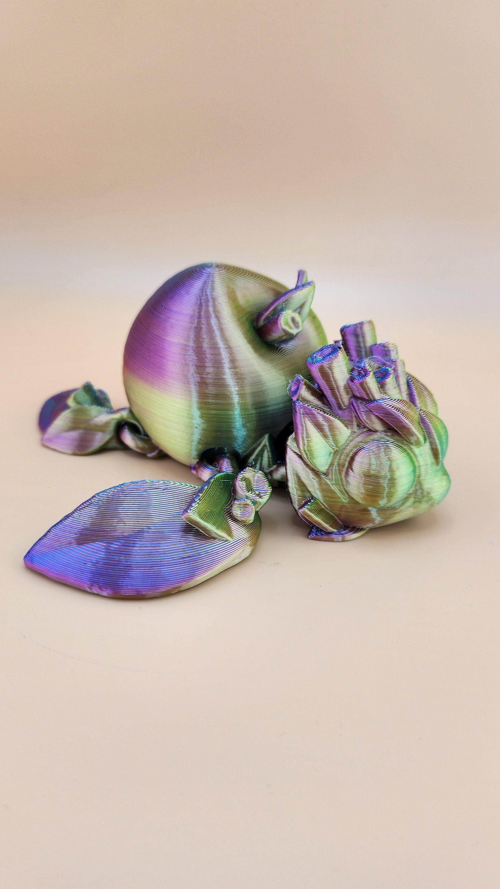 Apple Turtle | Fantasy Gift | Custom Colour | Unique Dragon | High-Quality PLA