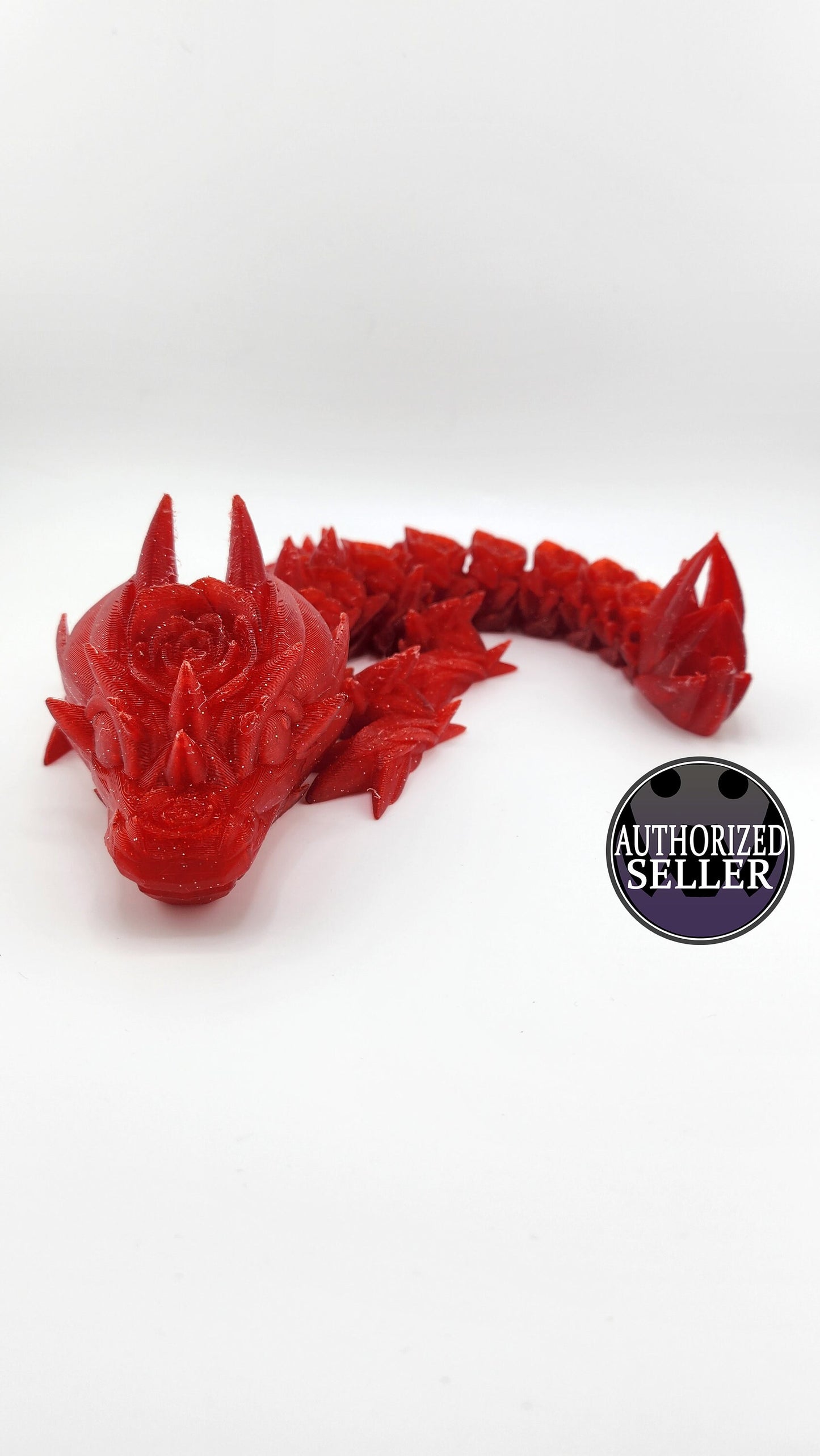 Rose Flexi Dragon | Fantasy Gift | Custom Colour | Unique Dragon | High-Quality PLA