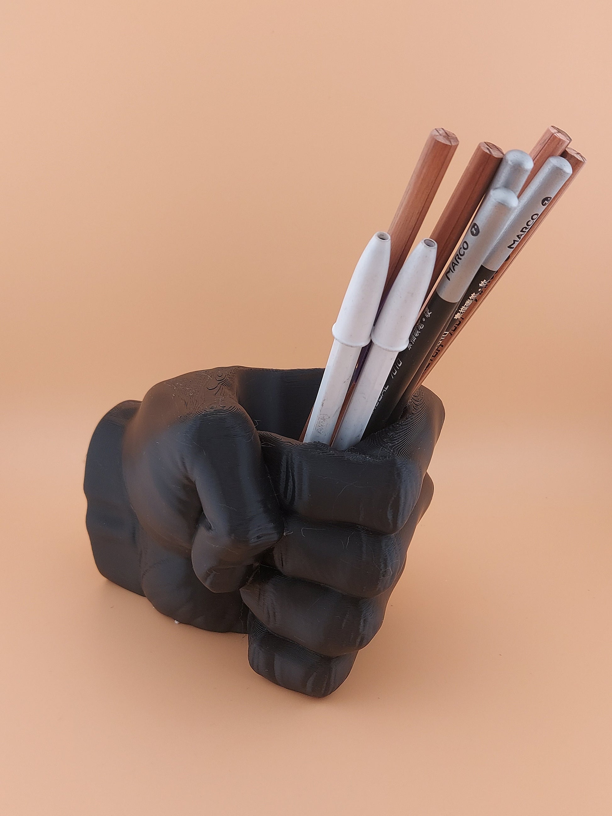 Hand-Shaped Pen Pot | Unique 3D Printed Desk Organizer | Office Decor | Functional Art | Stationery Storage | Desk Accessory