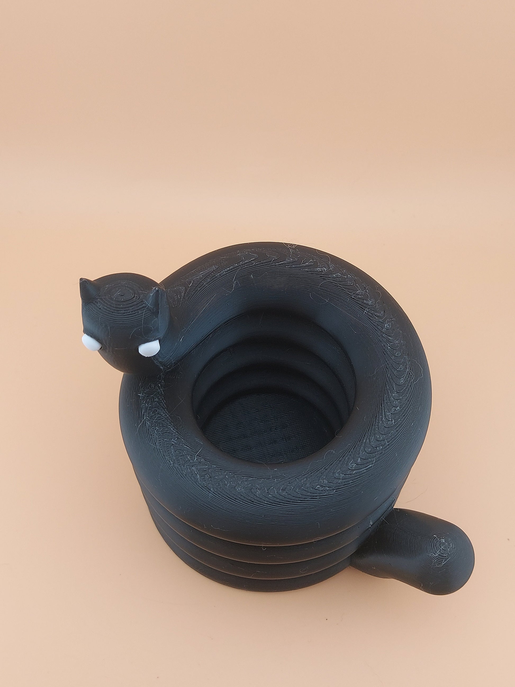 Cat Pen Pot | Unique 3D Printed Desk Organizer | Office Decor | Functional Art | Stationery Storage | Desk Accessory