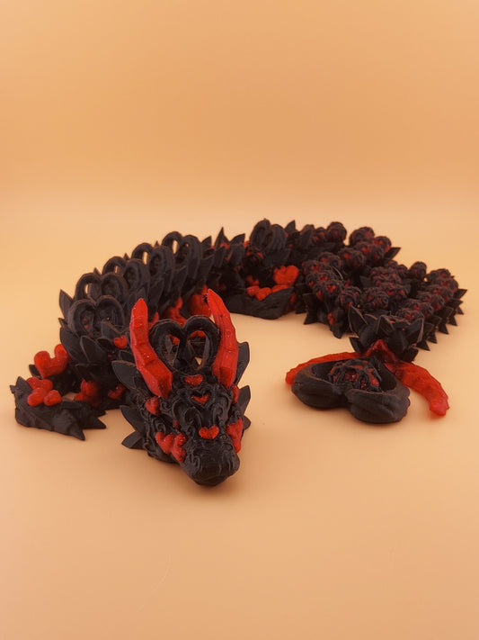 Heart Flexi Dragon | Fantasy Gift | Custom Colour | Unique Dragon | Valentines Day | Valentines