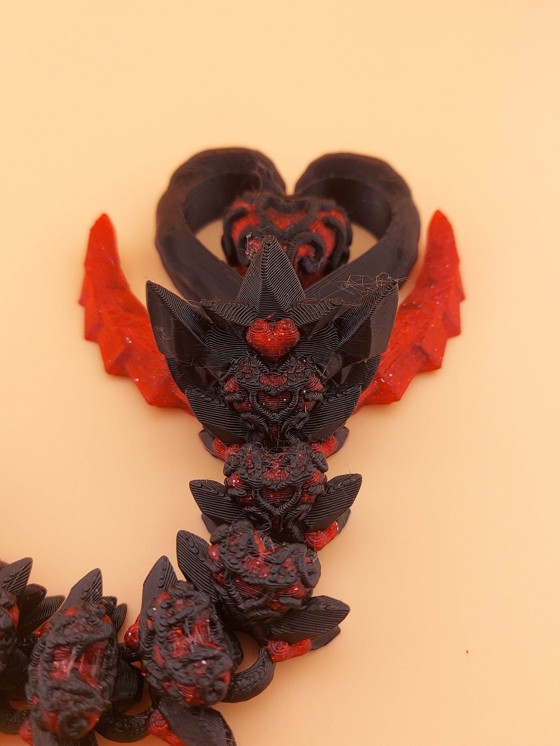 Heart Flexi Dragon | Fantasy Gift | Custom Colour | Unique Dragon | Valentines Day | Valentines