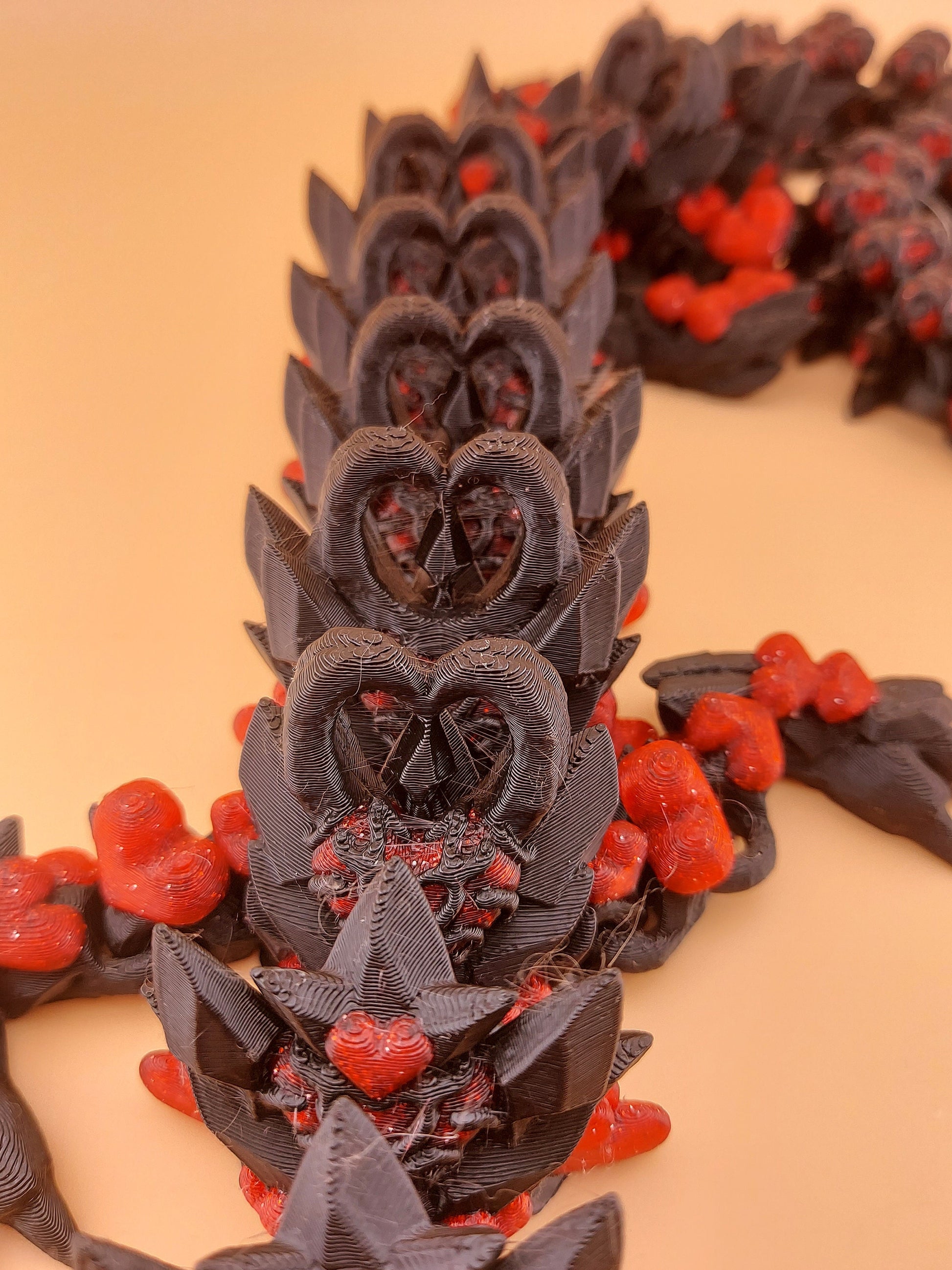 Heart Flexi Dragon | Fantasy Gift | Custom Colour | Unique Dragon | Valentines Day | Valentines