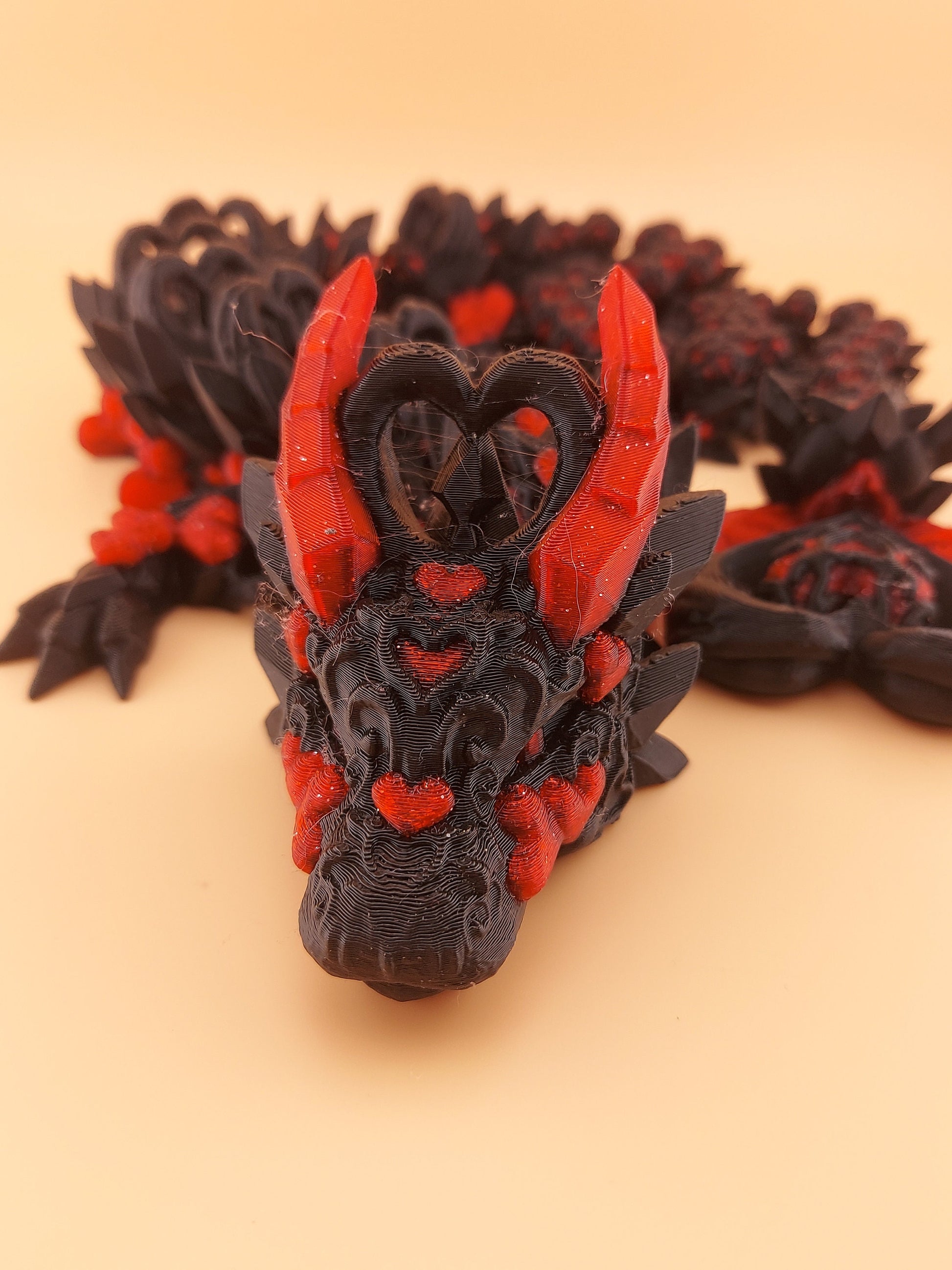 Heart Flexi Dragon | Fantasy Gift | Custom Colour | Unique Dragon | Valentines Day | Valentines
