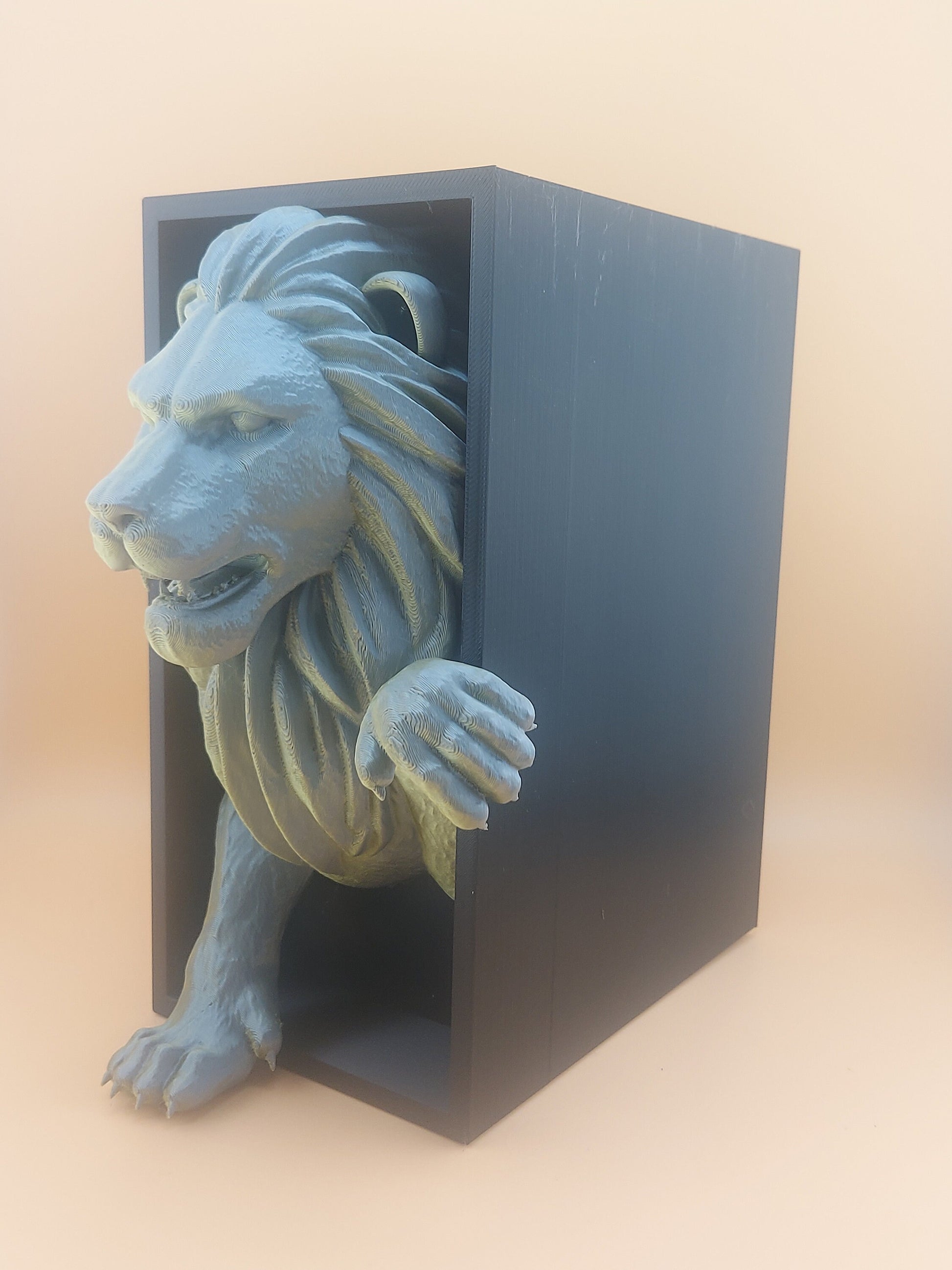 Lion Book Nook | Fantiasy Reader | Book Reader | Animal Kingdom | 3D Printed | Gifts