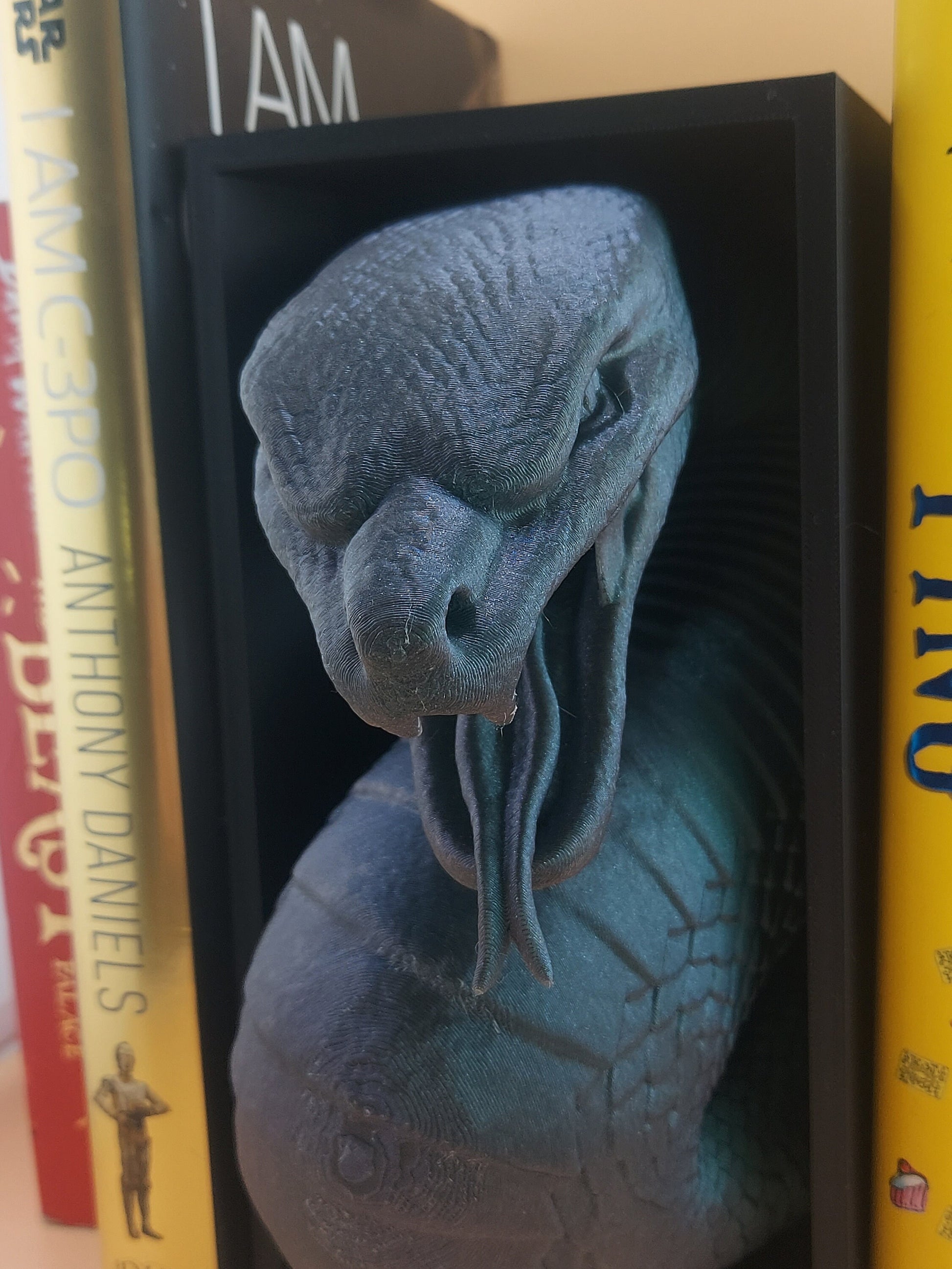 Viper Book Nook | Fantiasy Reader | Book Reader | Fantiasy book Inspired | animal Inspired | 3D Printed | Gifts