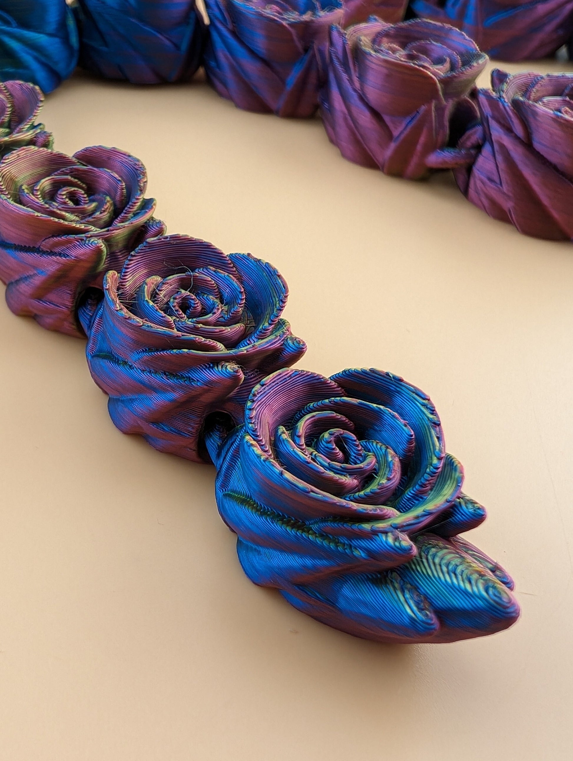 Rose Snake | Fantasy Gift | Custom Colour | Unique Dragon | High-Quality PLA