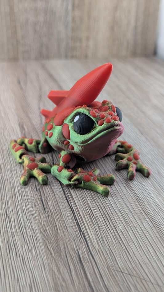 Missile Toad | Frog Flexi | Flexible Fidget | Stress relief