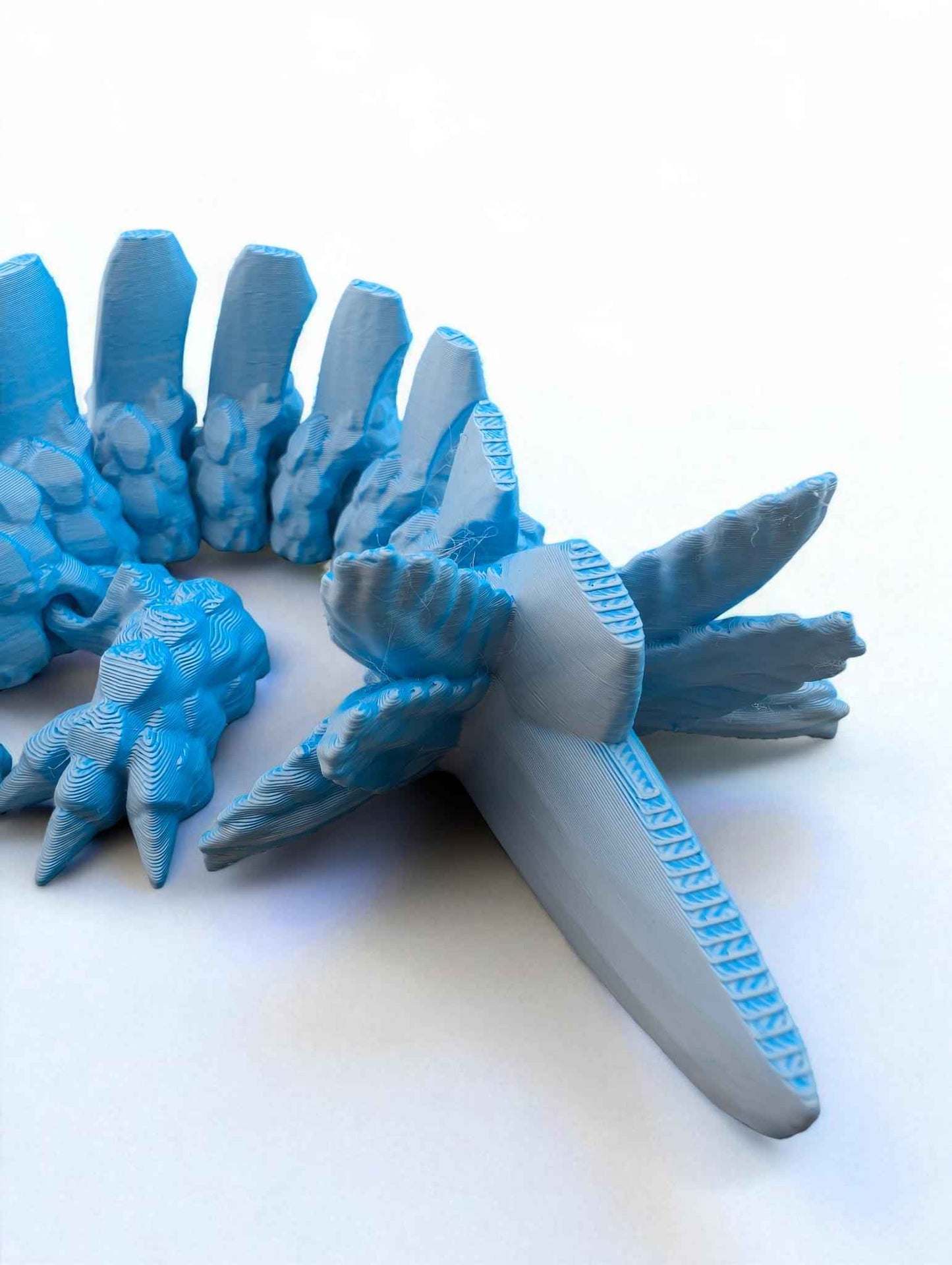 Small Axolotl dragon: Articulated Toy, Fidget Desk Decor, Colorful two tone matte design
