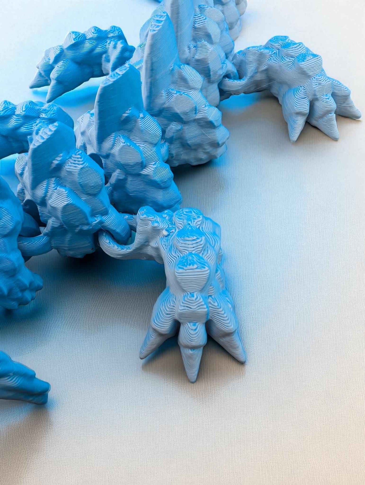 Small Axolotl dragon: Articulated Toy, Fidget Desk Decor, Colorful two tone matte design