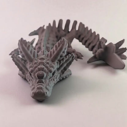 Axolotl Dragon: Articulated Toy, Fidget Desk Decor, Colourful two tone matte design
